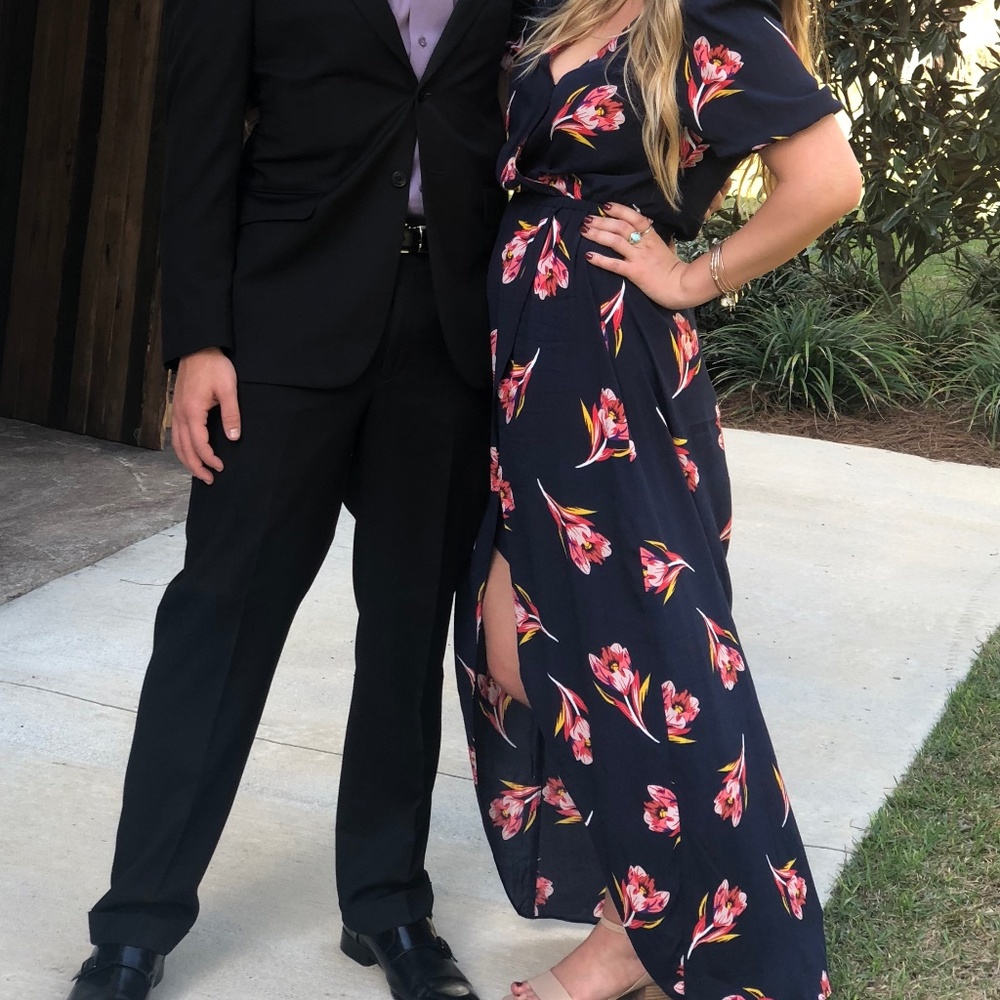 Floral High Low Maxi (Express - Blue, Red/Pink - Medium)